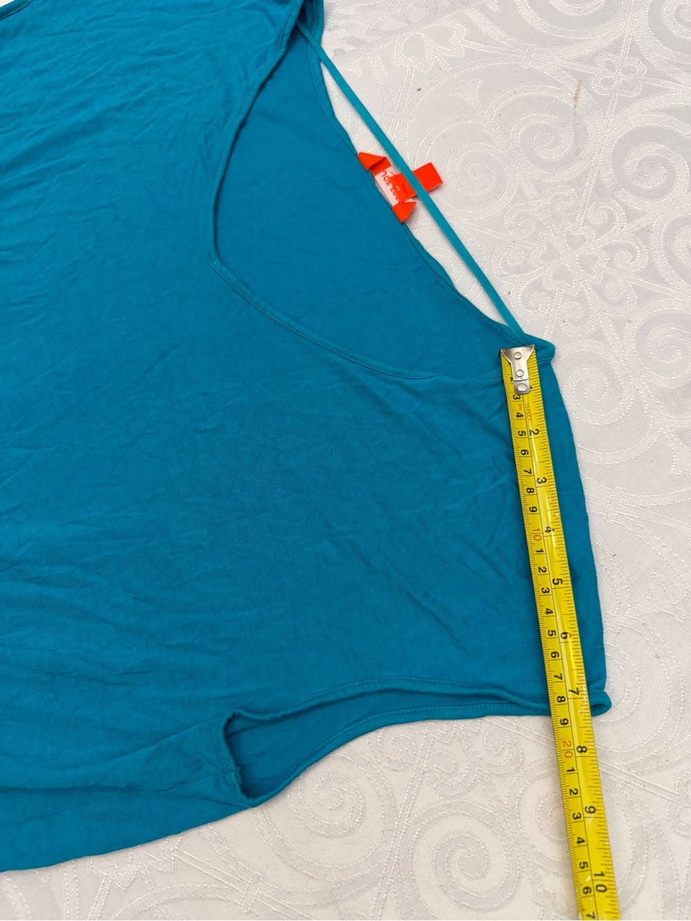Joe Fresh Teal Drawstring Waist Maxi Dress Slit Leg Woman Lady XL - Picture 11 of 13